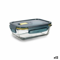 Boîte à lunch hermétique Quid Astral Rectangulaire 640 ml Bleu verre (12 Unités)