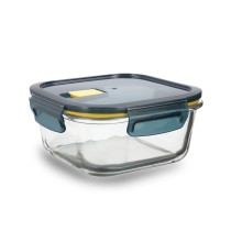 Lunchbox hermetisch Quid Astral 800 ml karriert Blau Glas (12 Stück)