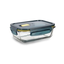 Lunchbox hermetisch Quid Astral rechteckig 640 ml Blau Glas (12 Stück)