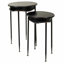 Set of 2 tables Alexandra House Living Black Metal 75 x 75 x 50 cm