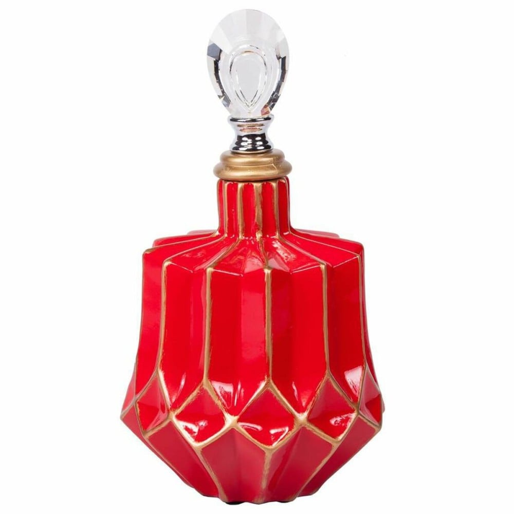 Vase Alexandra House Living Red Metal Ceramic Crystal 19 x 35 x 19 cm