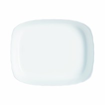 Serving Platter Luminarc Smart Cuisine Rectangular White Glass 33 x 27 cm (6 Units)