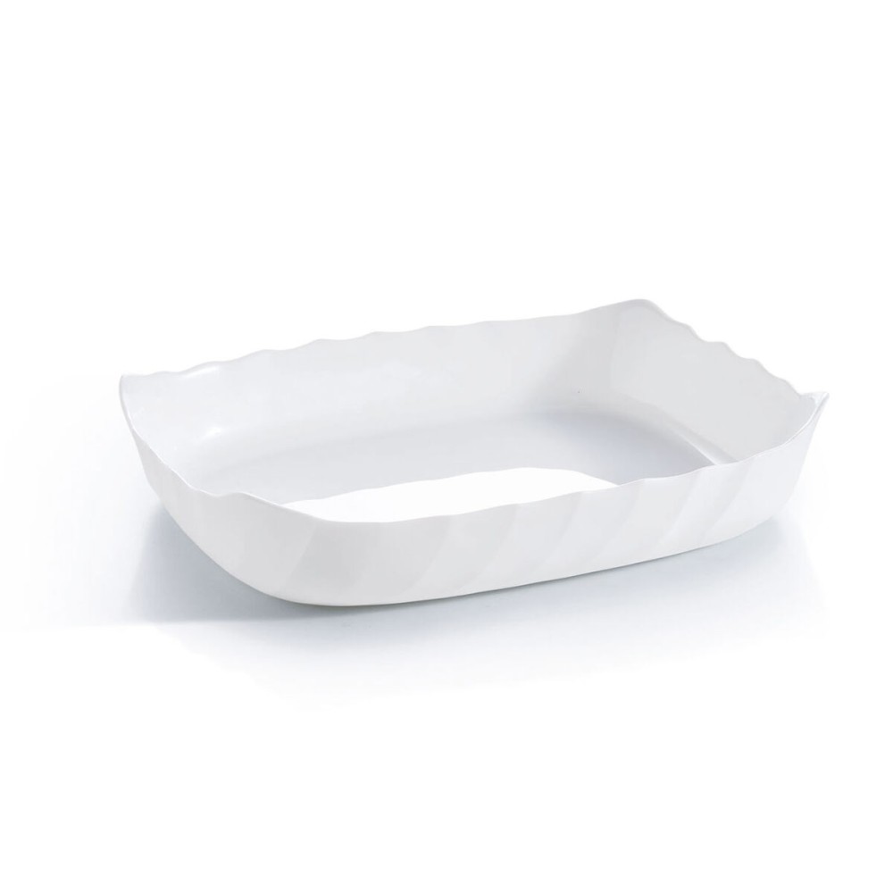 Serving Platter Luminarc Smart Cuisine Rectangular White Glass 29 x 30 cm (6 Units)