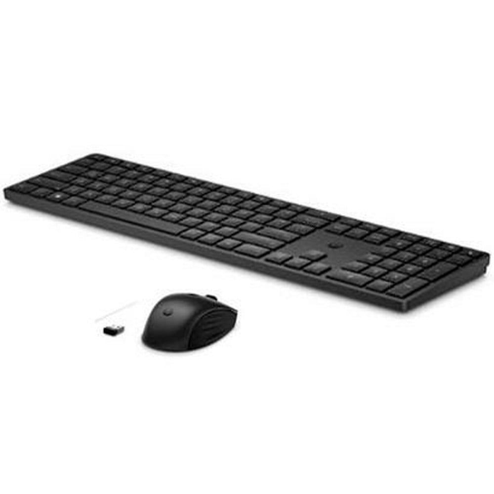 Keyboard and Wireless Mouse HP 4R009AA Black Spanish Qwerty