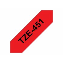 Laminated Tape Brother TZE451 Black/Red