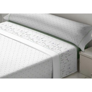 Bedding set Tejidos Reina Nicola White Green King size