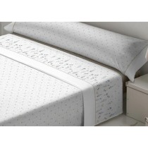 Jeu de draps Tejidos Reina Nicola Blanc Ivoire Lit king size