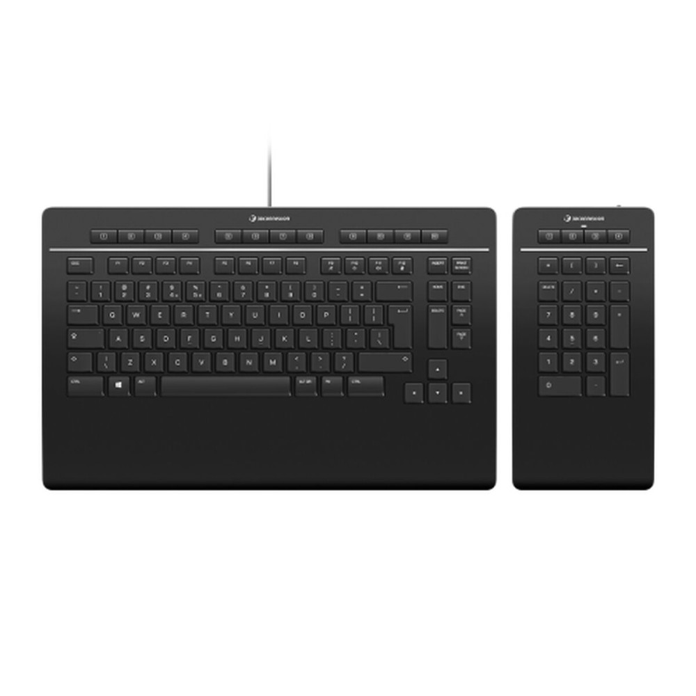 Keyboard 3Dconnexion Keyboard Pro with Numpad Black Spanish Qwerty