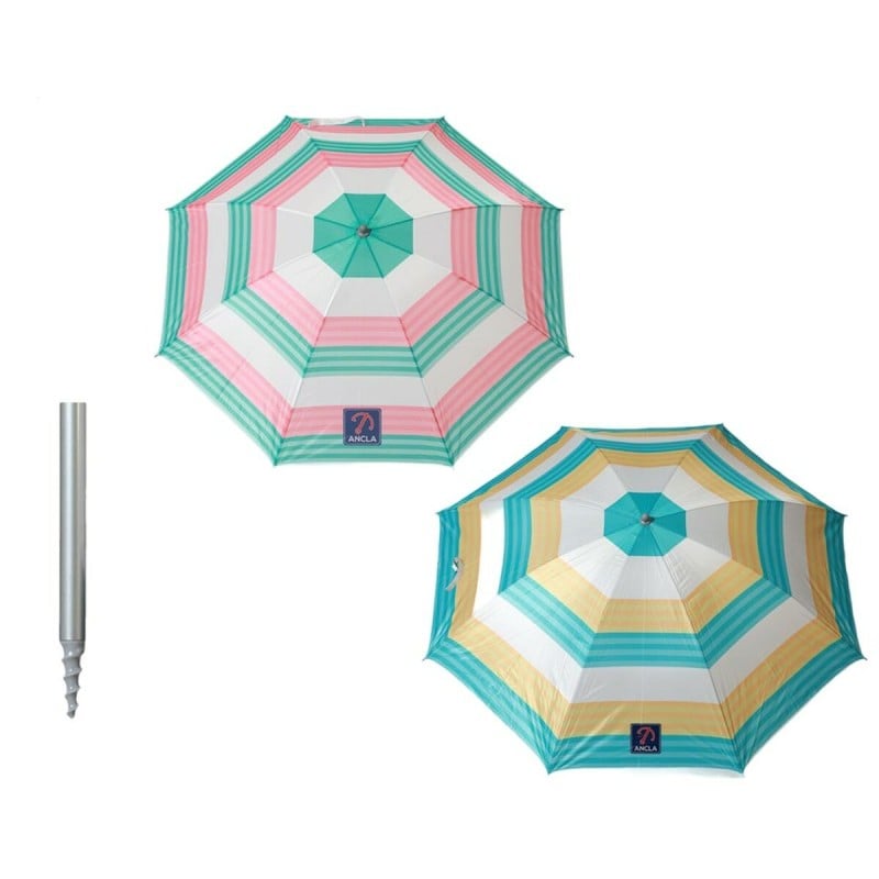 Parasol de plage Ø 240 cm A rayures