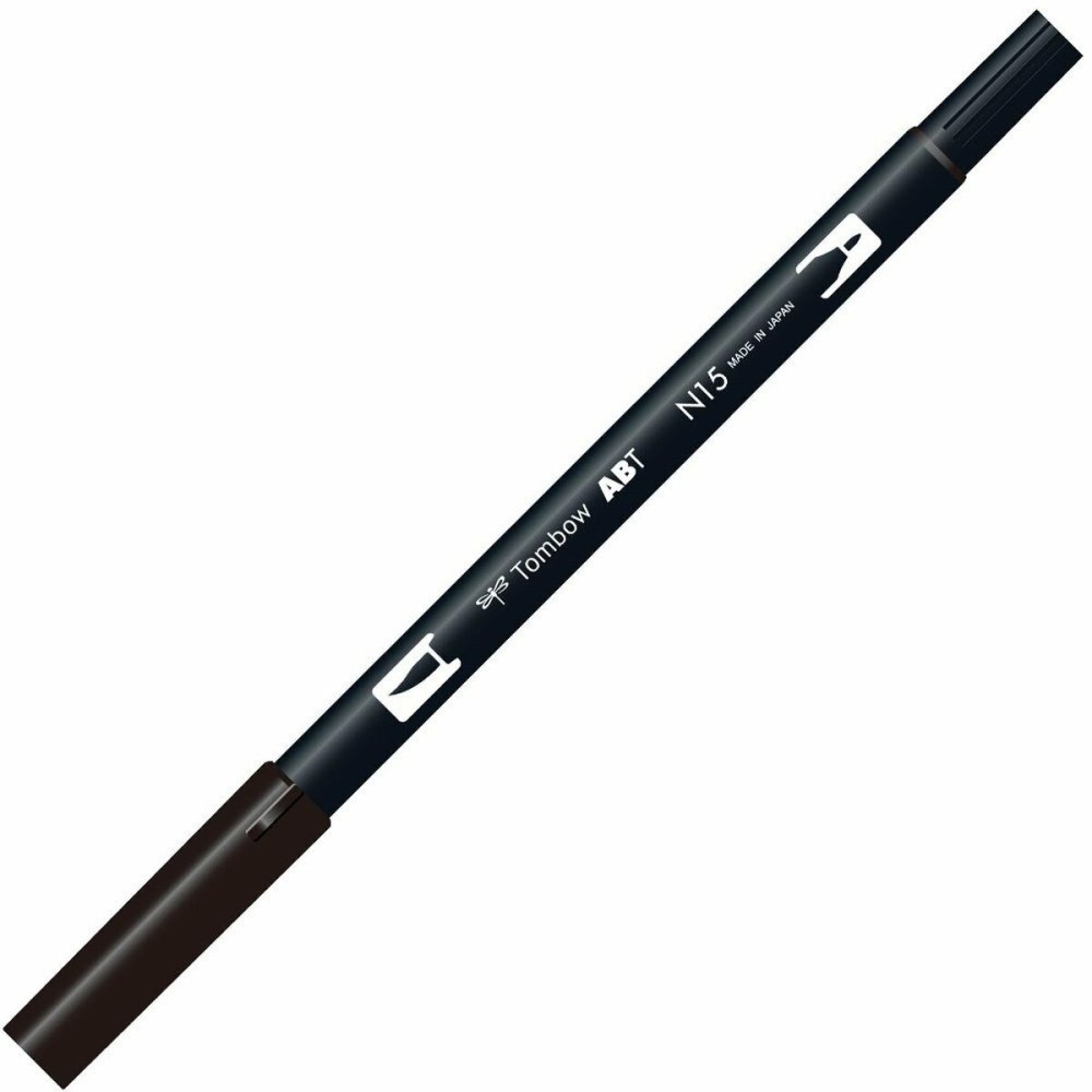 Marqueur permanent Tombow ABT Dual N15 Noir 6 Pièces