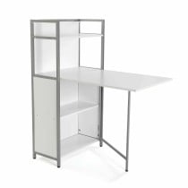 Étagère Versa 10330152 Blanc Table Piable Métal Bois MDF (60 x 30 x 120 cm)