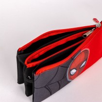 Dreifaches Mehrzweck-Etui Spider-Man Rot Schwarz 22,5 x 2 x 11,5 cm