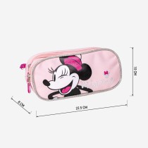 Zweifaches Mehrzweck-Etui Minnie Mouse Rosa 22,5 x 8 x 10 cm