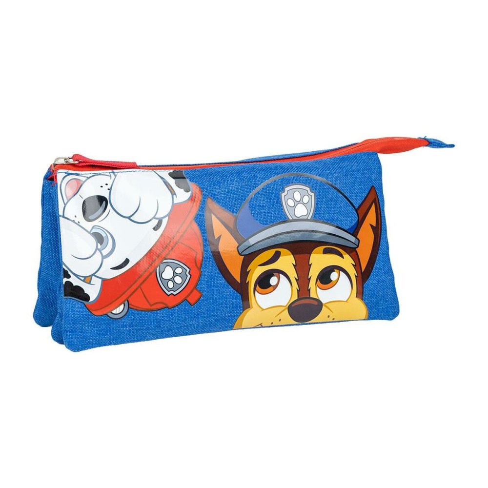 Dreifaches Mehrzweck-Etui The Paw Patrol Blau 22 x 12 x 2 cm