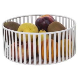 Fruit Bowl Alexandra House Living White Metal 22 x 9 cm