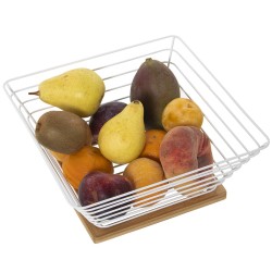 Fruit Bowl Alexandra House Living White Metal 25 x 25 x 10 cm