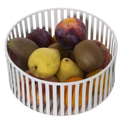 Fruit Bowl Alexandra House Living White Metal 22 x 9 cm