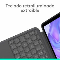 Housse pour Tablette Logitech iPad Pro 2024 Noir Espagnol Qwerty QWERTY