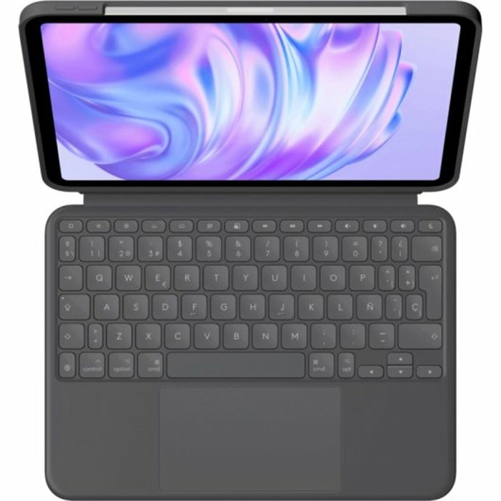 Tablet Tasche Logitech iPad Pro 2024 Schwarz Qwerty Spanisch QWERTY