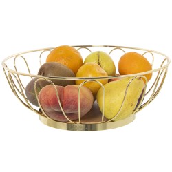 Fruit Bowl Alexandra House Living Golden Metal 28 x 10 cm