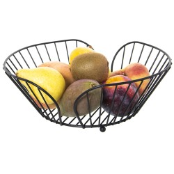 Fruit Bowl Alexandra House Living Black Metal 27,5 x 25,5 x 10 cm