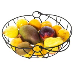 Fruit Bowl Alexandra House Living Black Metal 29 x 22 x 12/24,5 cm