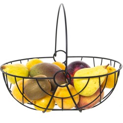 Fruit Bowl Alexandra House Living Black Metal 29 x 22 x 12/24,5 cm