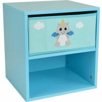 Table de Nuit Fun House LEON THE DRAGON 36 x 33 x 30 cm Bleu