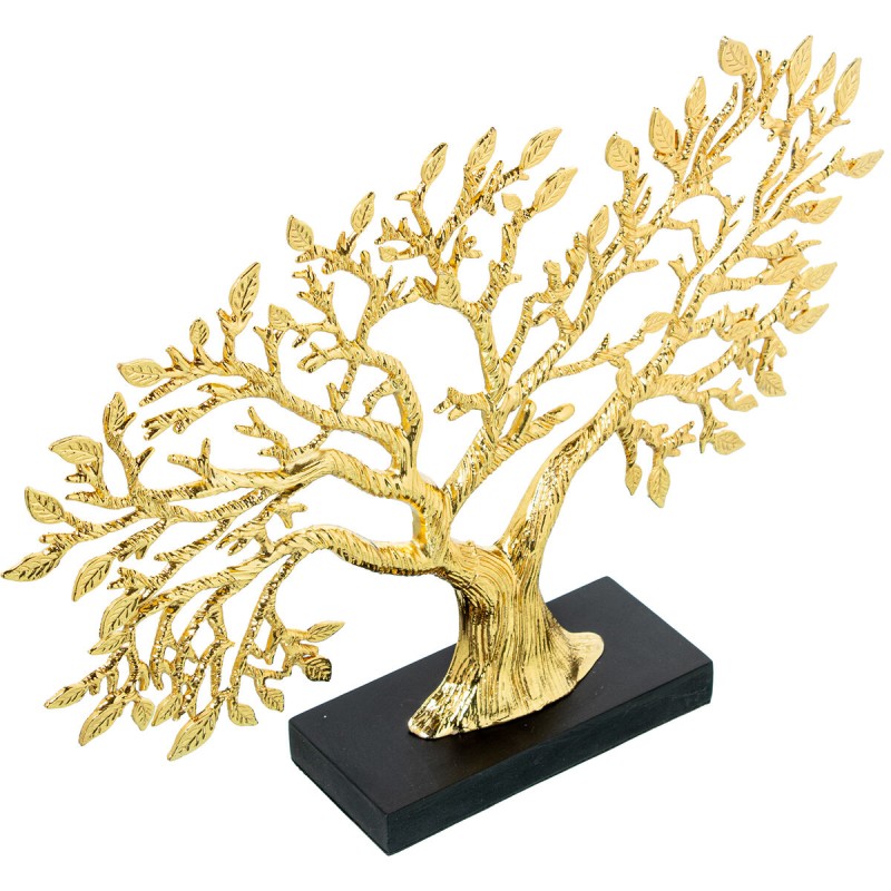 Deko-Figur Alexandra House Living Schwarz Gold Metall Baum 38 x 7 x 28 cm