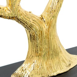 Deko-Figur Alexandra House Living Schwarz Gold Metall Baum 38 x 7 x 28 cm