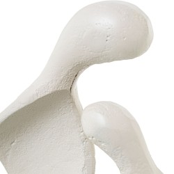 Figurine Décorative Alexandra House Living Blanc Doré Aluminium Abstrait 23 x 12 x 45 cm