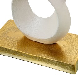 Deko-Figur Alexandra House Living Weiß Gold Aluminium abstrakt 23 x 12 x 45 cm