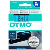 Laminiertes Klebeband zur Kennzeichnung von Maschinen Dymo D1 40916 9 mm LabelManager™ Schwarz Blau (5 Stück)