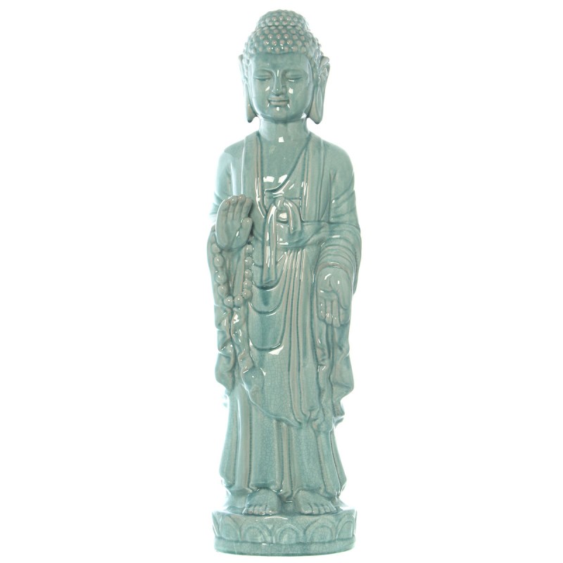 Deko-Figur Alexandra House Living Celeste aus Keramik Buddha 20 x 27 x 83 cm