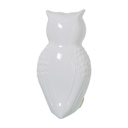 Figurine Décorative Alexandra House Living Blanc Doré Céramique Hibou 16 x 16 x 27 cm