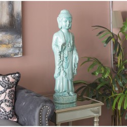 Deko-Figur Alexandra House Living Celeste aus Keramik Buddha 20 x 27 x 83 cm