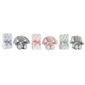 Coffret Bébé Home ESPRIT Bleu Vert Rose Polyester (3 Unités)