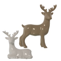 Set of Figures Alexandra House Living Ceramic Reindeer (2 Pieces)