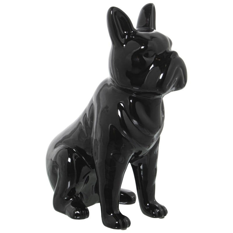 Figurine Décorative Alexandra House Living Noir Céramique Chien 14 x 25 x 34 cm