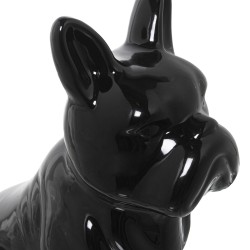 Deko-Figur Alexandra House Living Schwarz aus Keramik Hund 14 x 25 x 34 cm