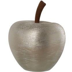 Deko-Figur Alexandra House Living aus Keramik Apfel Silberfarben 37 x 36 x 52 cm