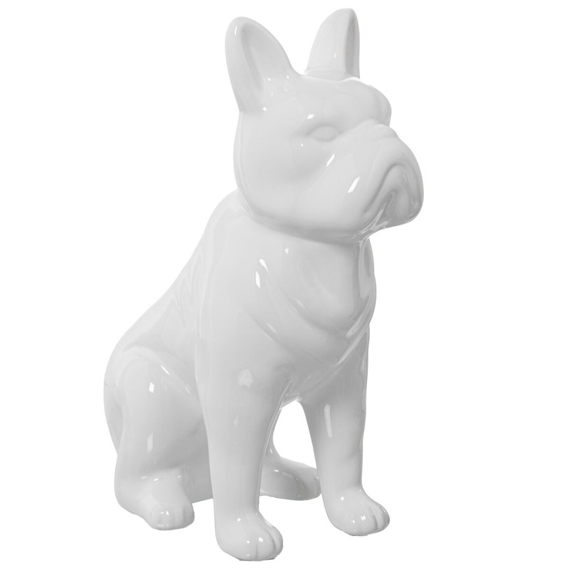 Deko-Figur Alexandra House Living Weiß aus Keramik Hund 14 x 25 x 34 cm