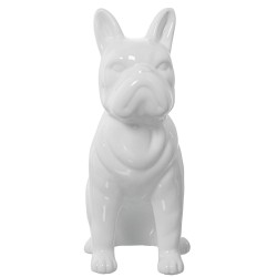 Deko-Figur Alexandra House Living Weiß aus Keramik Hund 14 x 25 x 34 cm