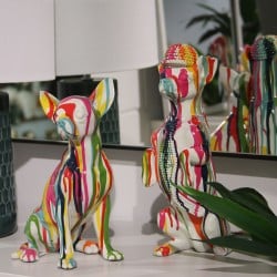 Deko-Figur Alexandra House Living Bunt Kunststoff Hund Farbe 14 x 19 x 28 cm