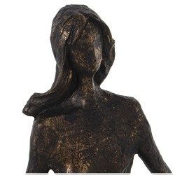 Deko-Figur Alexandra House Living Gold Kunststoff Damen Kind 18 x 27 x 59 cm