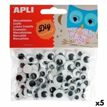 Set of stickers Apli Eyes Black 5 Units