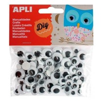 Set of stickers Apli Eyes Black 5 Units