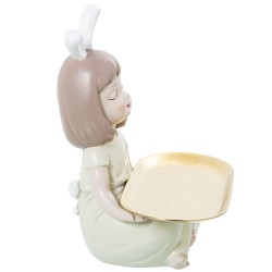 Decorative Figure Alexandra House Living Yellow Plastic Ears 12 x 13 x 26 cm Tray