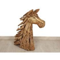 Sculpture Romimex Natural Teak 35 x 90 x 25 cm Horse