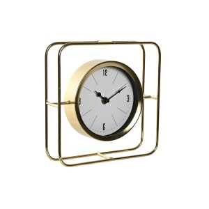 Table clock Home ESPRIT Golden Metal Crystal 21,8 x 6 x 21,8 cm